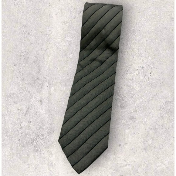 STRELLSON Silk Tie ITALY XL Gray Striped W:3.5" EUC - Picture 1 of 6